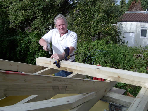glyn working on a roof