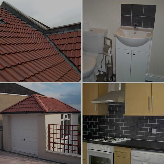 kitchens, roofs, bathrooms, extensions